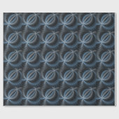 Plastic Blue Gray 3D Fraktal Kunst Modernes Abstra Geschenkpapier (Flach)