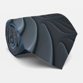 Plastic Blue Gray 3D Fraktal Kunst Modernes Abstra Krawatte (Gerollt)