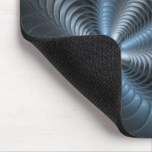 Plastic Blue Gray 3D Fraktal Kunst Modernes Abstra Mousepad (Ecke)