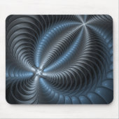 Plastic Blue Gray 3D Fraktal Kunst Modernes Abstra Mousepad (Vorne)