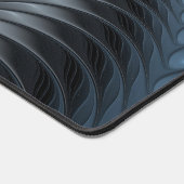 Plastic Blue Gray 3D Fraktal Kunst Modernes Abstra Schreibtischunterlage (Ecke)