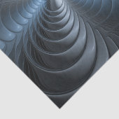 Plastic Blue Gray 3D Fraktal Kunst Modernes Abstra Seidenpapier (Detail)