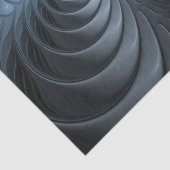 Plastic Blue Gray 3D Fraktal Kunst Modernes Abstra Seidenpapier (Detail)