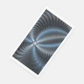 Plastic Blue Gray 3D Fraktal Kunst Modernes Abstra Serviette (Ecke)