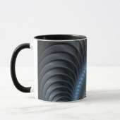 Plastic Blue Gray 3D Fraktal Kunst Modernes Abstra Tasse (Links)