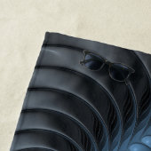 Plastic Blue Gray 3D Fraktal Moderner Abstrakter N Strandtuch (Beispiel)