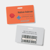 Plastic Event Pass - Entry.ID.Office.Meeting Ausweis (Vorder- & Rückseite)