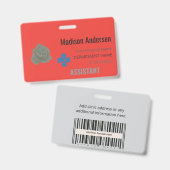 Plastic Event Pass - Horizontal.ID.Office.Abzeiche Ausweis (Vorder- & Rückseite)