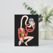 Plastic Man Rubberneck-Pose Postkarte (Stehend Vorderseite)