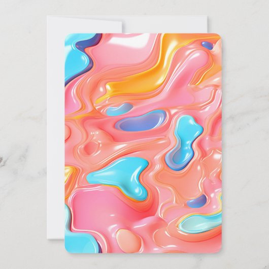 Plastic Psychedelic Birthday Invite Einladung (Rückseite)