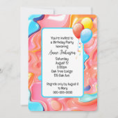 Plastic Psychedelic Birthday Invite Einladung (Vorderseite)