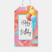 Plastic Psychedelic Geburtstag 3D Abstrakt Geschenkanhänger (Vorderseite)