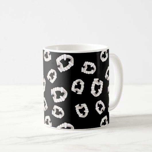 Plastic Vampire Teeth - Black Coffee Tasse (VorderseiteRechts)