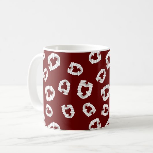 Plastic Vampire Teeth - Wine Coffee Tasse (Vorderseite Links)