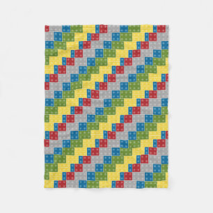 Plastik blockiert Muster-Illustration Fleecedecke