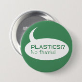 Plastik!? /Groß, 7,6 cm (3") rundes Abzeichen Button (Vorne & Hinten)