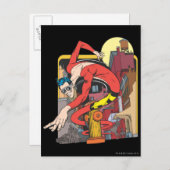 Plastik-Mensch Formverschiebungen in der Stadt Postkarte (Vorne/Hinten)