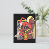 Plastik-Mensch Formverschiebungen in der Stadt Postkarte (Stehend Vorderseite)