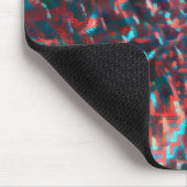 Plastik mit zerstörtem Bild, Wein zu Cyan Flecken Mousepad (Ecke)