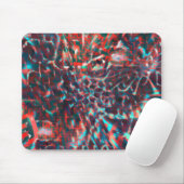 Plastik mit zerstörtem Bild, Wein zu Cyan Flecken Mousepad (Mit Mouse)