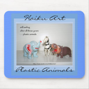 Plastik-Tiere Haiku Kunst Mauspad