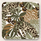 Plastik-Untersetzer Jungle Animal Print Getränkeuntersetzer (Vorderseite)