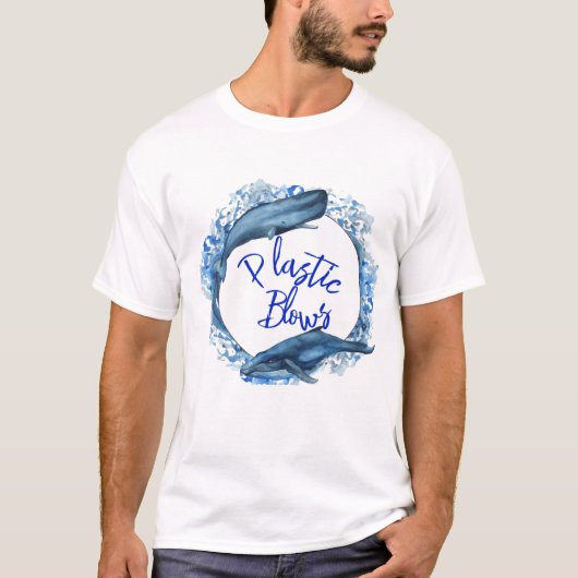 Plastik verhindert die Verschmutzung der Wale durc T-Shirt (Vorderseite)