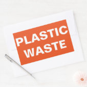 Plastikabfallzeichen Rechteckiger Aufkleber (Umschlag)