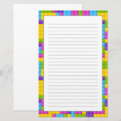 Plastikbau blockiert Muster Briefpapier (Vorne/Hinten)