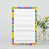 Plastikbau blockiert Muster Briefpapier (Stehend Vorderseite)