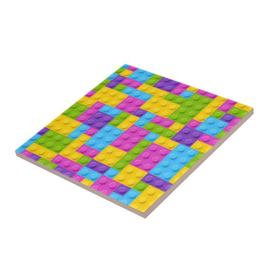 Plastikbau blockiert Muster Fliese (Seite)