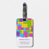 Plastikbau blockiert Muster Gepäckanhänger (Rückseite vertikal)