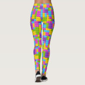 Plastikbau blockiert Muster Leggings (Rückseite)