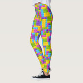Plastikbau blockiert Muster Leggings (Links)