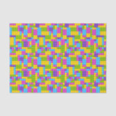 Plastikbau blockiert Muster Seidenpapier (Vorderseite)