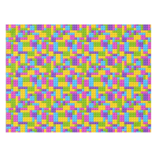 Plastikbau blockiert Muster Tischdecke (Vorderseite (Horizontal))