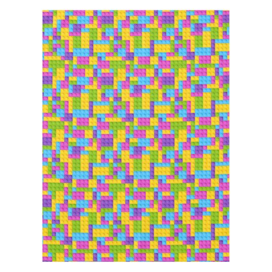 Plastikbau blockiert Muster Tischdecke (Vorderseite)