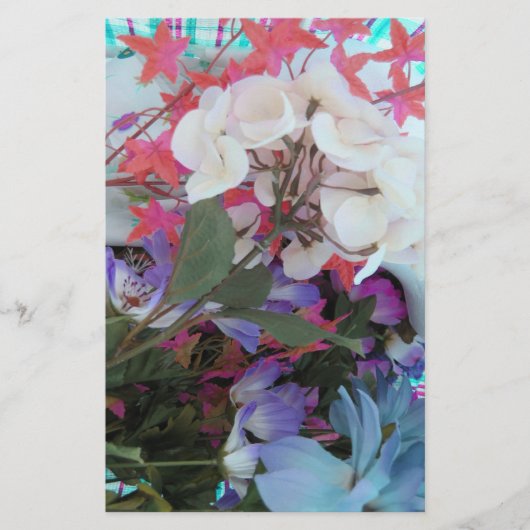 PlastikBlumen-Blumenstrauß Briefpapier (Vorderseite)