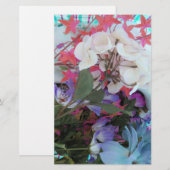 PlastikBlumen-Blumenstrauß Briefpapier (Vorne/Hinten)