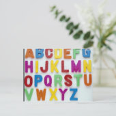 Plastikbriefe für Kinder Postkarte (Stehend Vorderseite)