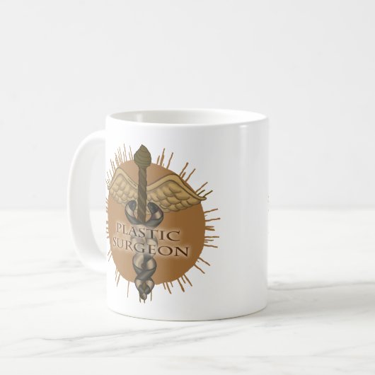 Plastikchirurg Caduceus Kaffeetasse (Vorderseite Links)