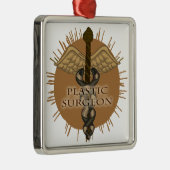 Plastikchirurg Caduceus Square Ornament (Rechts)