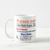 Plastikchirurg Funny Search Tasse (Links)