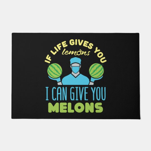 Plastikchirurg lustig, wenn das Leben dir Melonen Fußmatte (Vorderseite)