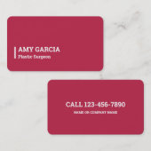 Plastikchirurg Visitenkarte (Vorne/Hinten)