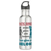 Plastikchirurg, wenn das Leben einem Zitronenmelon Edelstahlflasche (Vorderseite)