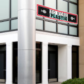 Plastikfisch, Klimawandel Banner (Äußeres Gebäude)