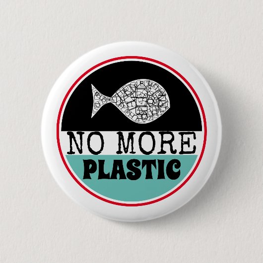 Plastikfisch, Klimawandel Button (Vorderseite)