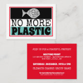 Plastikfisch, Treffpunkt für Klimaänderungen einla Visitenkarte (Vorne/Hinten)