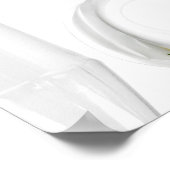 Plastikflaschen, Tassen und Aluminium-Dosen auf Poster (Ecke)